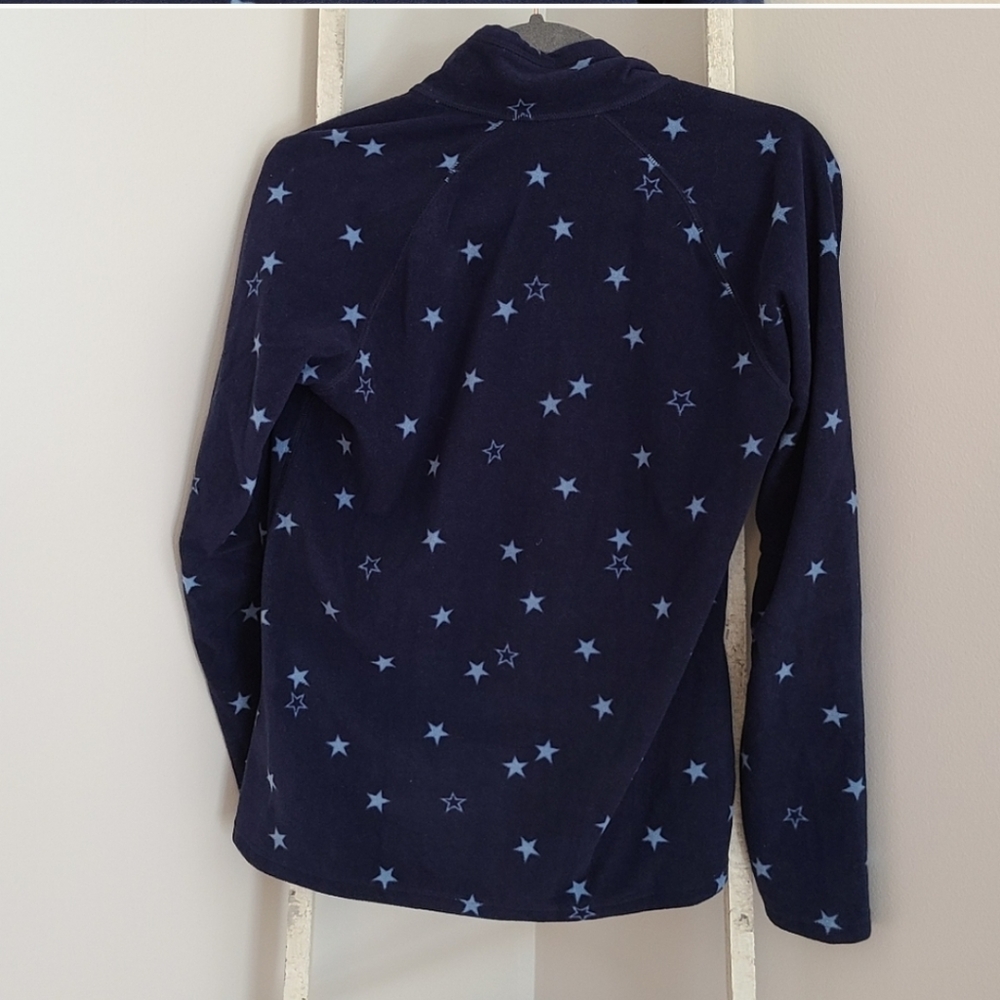 Eddie Bauer Medium star print quarter zip fleece pullover - Picture 5 of 5